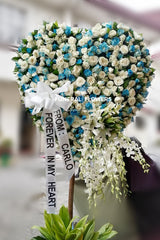 Bluer and Blue Sympathy Flowers